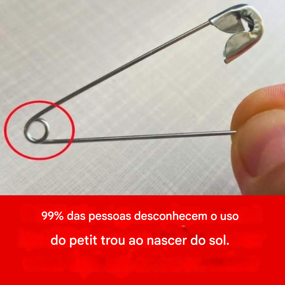 Mas para que serve, afinal, o furo no alfinete de segurança?