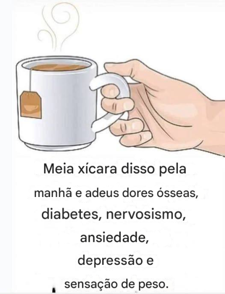 Meia xícara disso pela manhã.