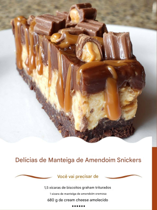 Delícias de manteiga de amendoim Snickers