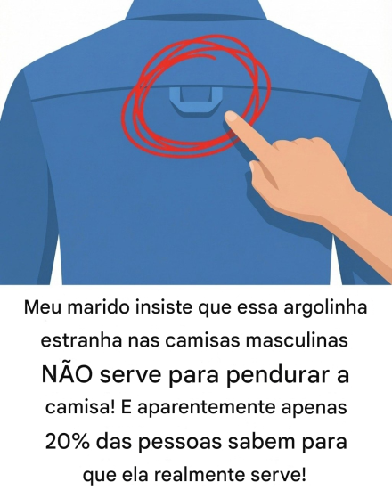 Por que as camisas de botão têm presilhas nas costas?