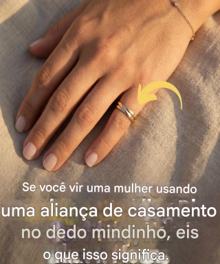 Se você vir uma mulher usando uma aliança de casamento no dedo mindinho, eis o que isso significa.