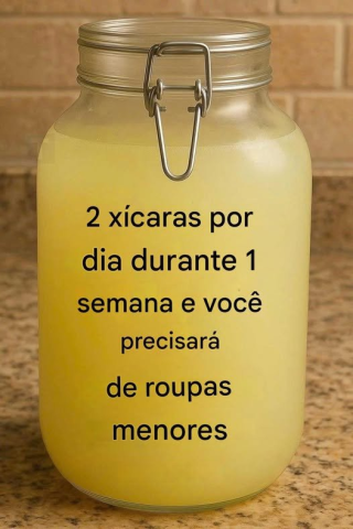 Bebida natural para emagrecer: água quente, vinagre de maçã, gengibre e limão.