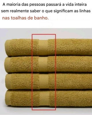 Por que as toalhas têm listras?
