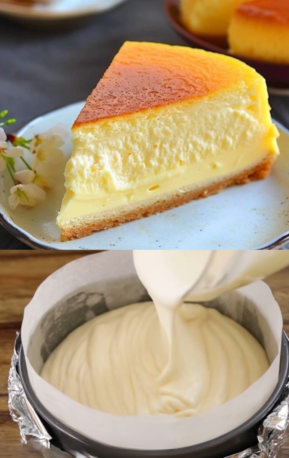 Bolo japonês de 3 ingredientes (cheesecake de algodão)