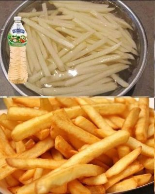 O segredo do vinagre para batatas fritas crocantes e deliciosas!