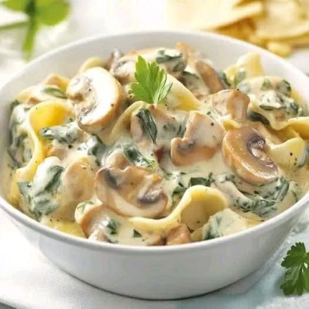 Pates aux Épinards et Champignons