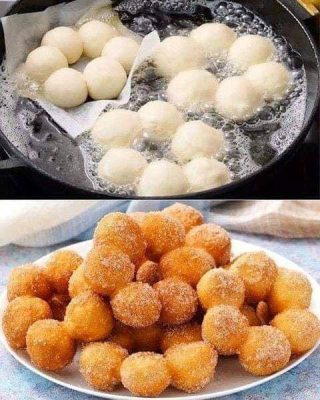 Mini bolinhas de iogurte em formato de donut