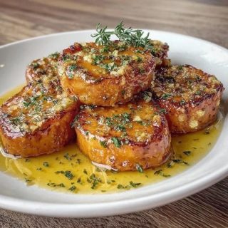 Batatas-doces derretidas com mel picante