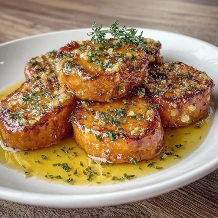 Batatas-doces derretidas com mel picante