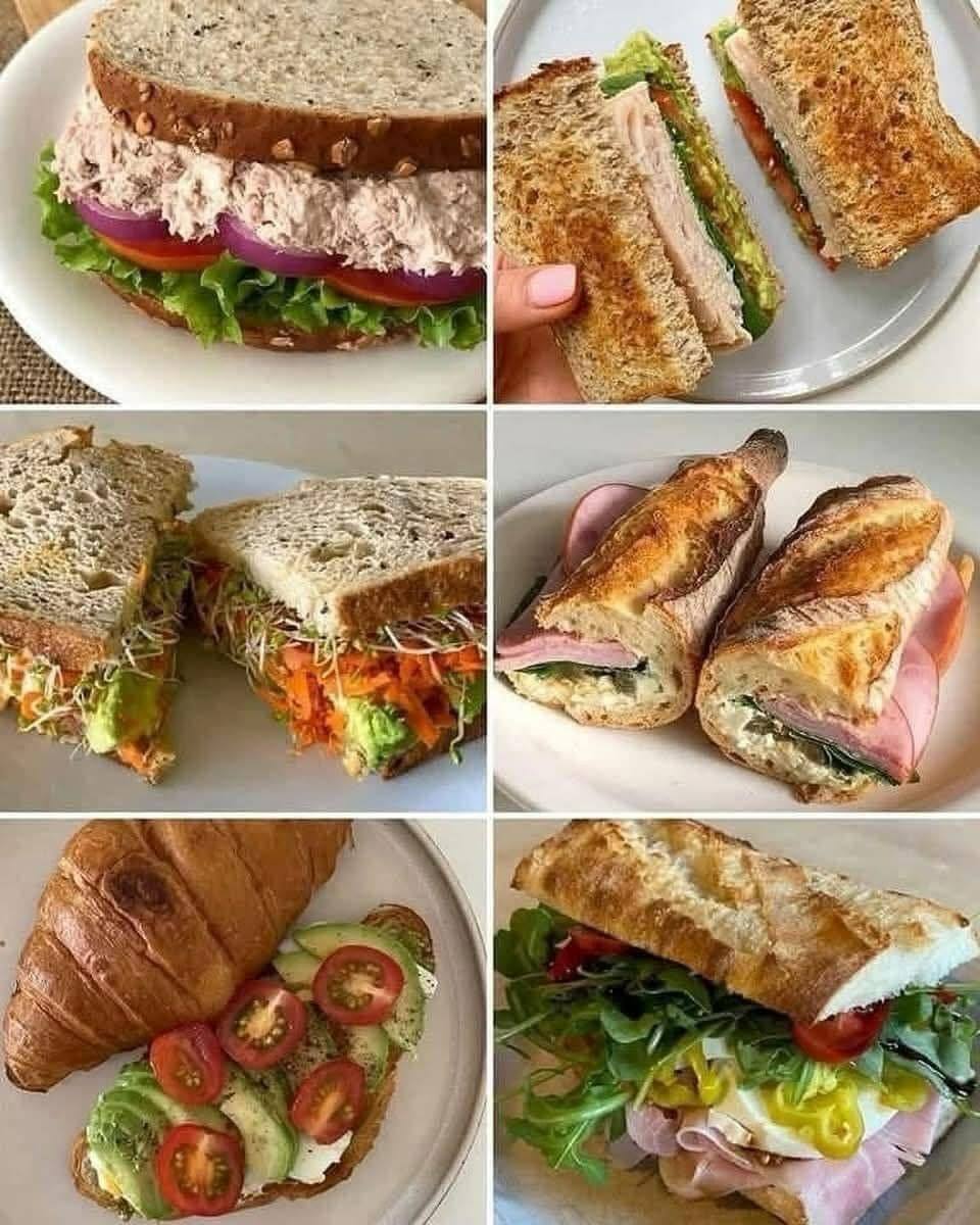 Seis ideias de sanduíches saludáveis🥪
