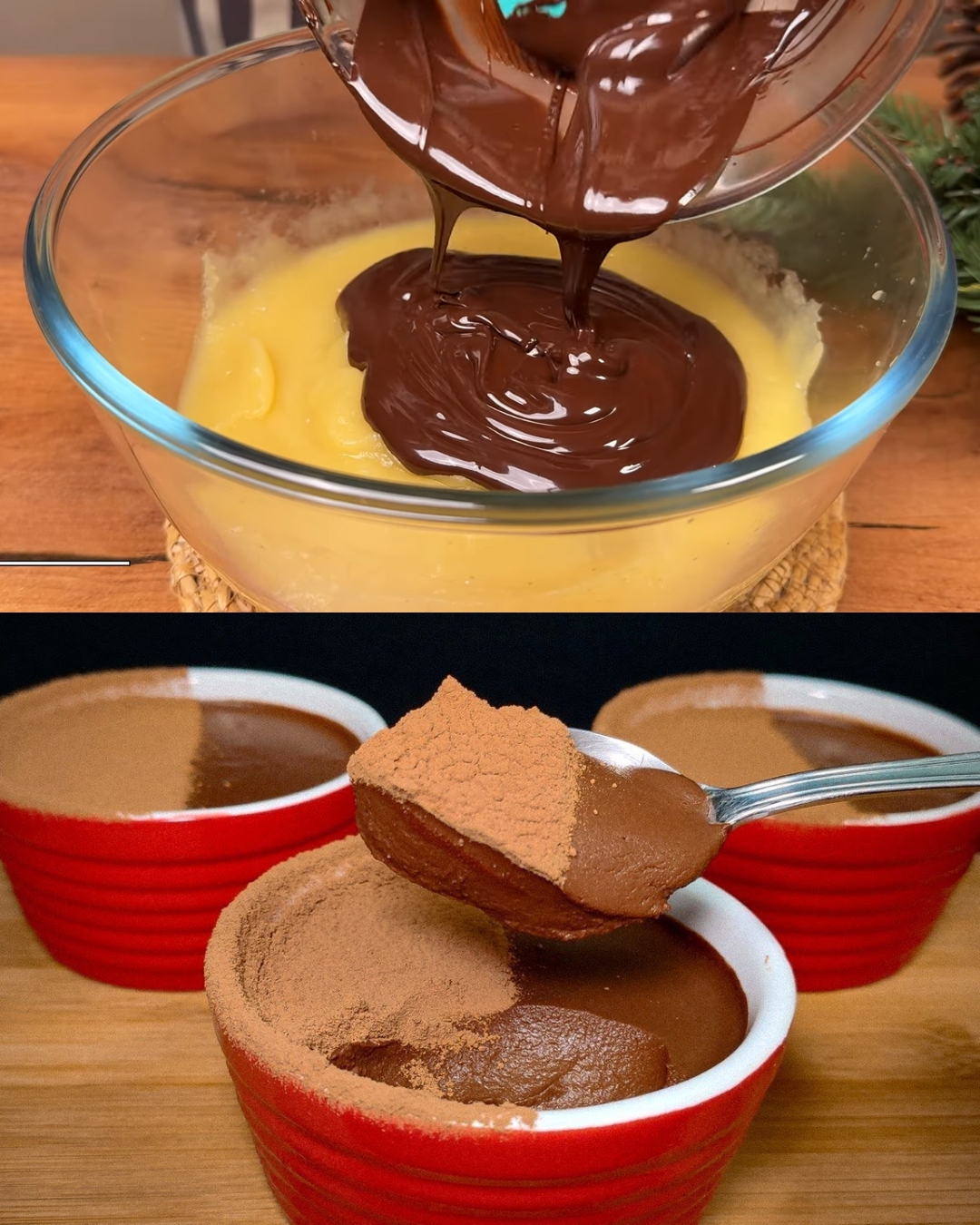 Mousse de manzana y chocolate