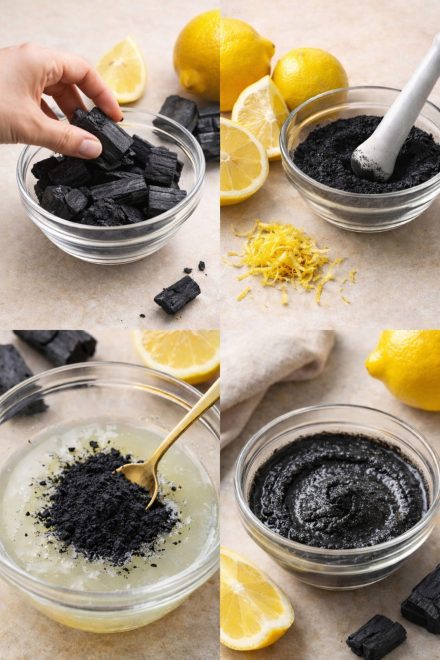 Os benefícios da mistura de limão e carvão ativado