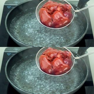 Uma deliciosa surpresa: fígado de galinha cozido para uma experiência culinária inesquecível.