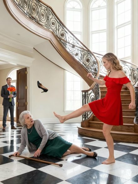 Ele chegou em casa com flores para a mãe, mas encontrou a noiva chutando-a: a lição que ela lhe ensinou jamais será esquecida.