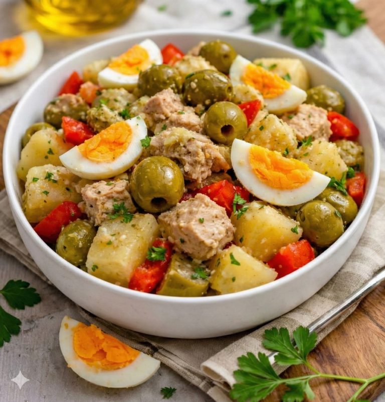Salada de batata com atum e ovos: um clássico refrescante e nutritivo para qualquer ocasião!