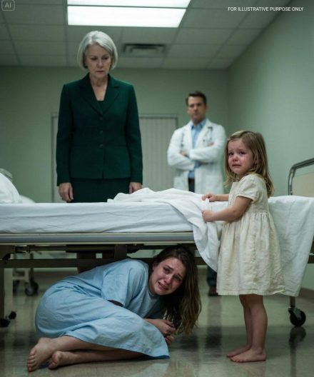 Inmediatamente después de dar a luz, mi hija me dijo que me escondiera debajo de la cama del hospital… y lo que escuché a continuación me heló la sangre.