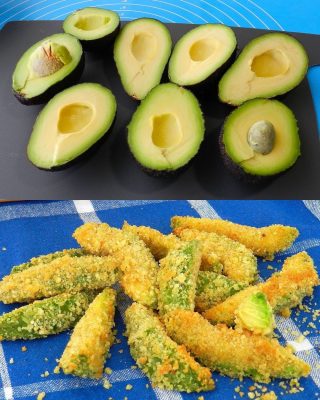 Patatina frita ao forno com abacate