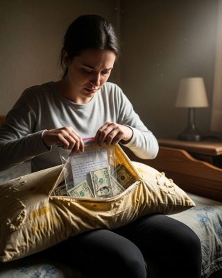 Após o nosso divórcio, meu marido atirou um travesseiro velho em mim com um sorriso debochado. Quando o abri para lavar, fiquei horrorizada com o que encontrei dentro…