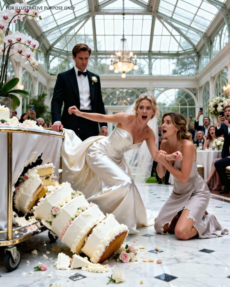 No meu casamento, minha irmã segurou meu pulso e sussurrou: “Empurre o bolo… agora.” E quando olhei para suas mãos trêmulas e depois para os olhos frios do meu marido, percebi que o homem com quem eu acabara de me casar escondia uma verdade que eu jamais deveria ter visto.