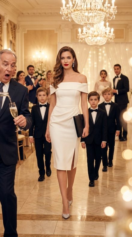 Meu sogro jogou um cheque de 120 milhões de dólares na mesa à minha frente. “Você não pertence ao mundo do meu filho”, ele disparou. “Isso é mais do que suficiente para uma garota como você viver confortavelmente pelo resto da vida.” Encarei a sequência impressionante de zeros, minha mão instintivamente repousando sobre a barriga, onde uma pequena saliência começava a aparecer. Sem discussões. Sem lágrimas. Assinei os papéis, peguei o dinheiro… e desapareci de suas vidas como uma gota de chuva no oceano, sem deixar rastro.