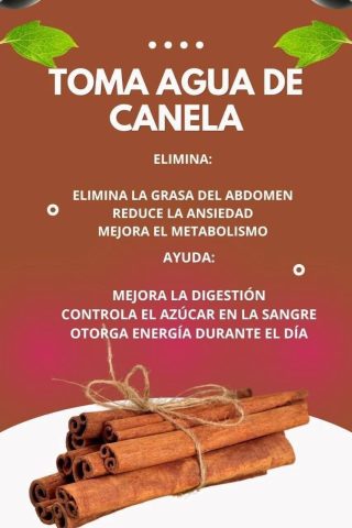 Debes tomar agua de canela… Ver mas..