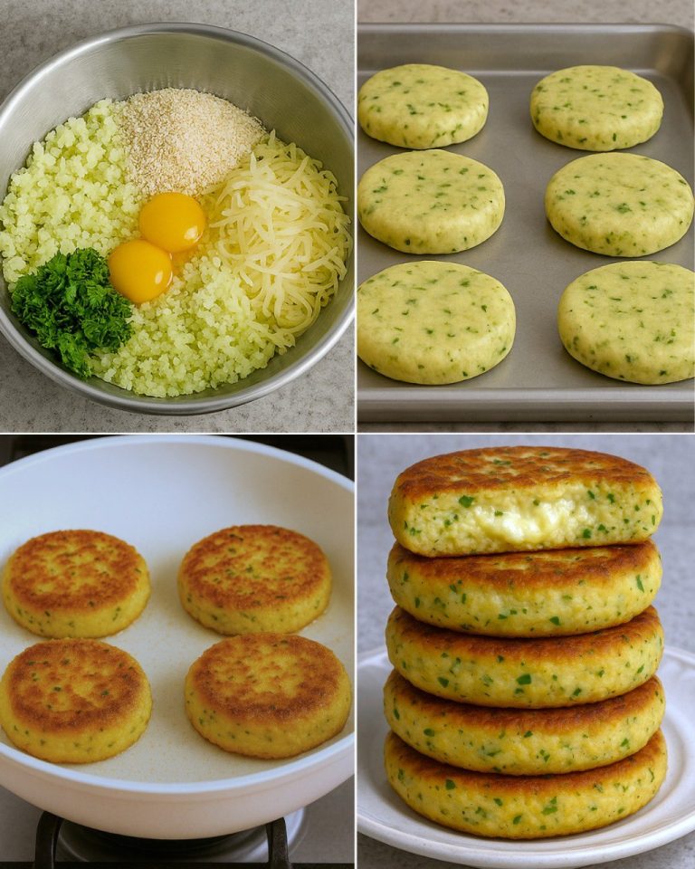 Tortitas saludáveis ​​de Coliflor com Queso