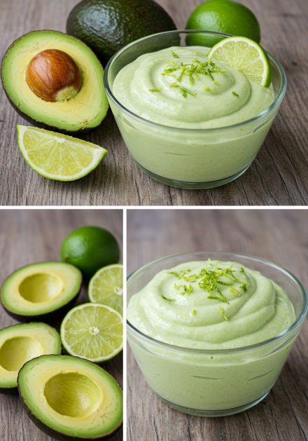 Mousse cremosa de abacate com limão**