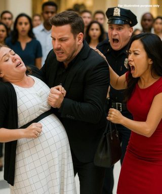 Num shopping center de Dallas, um CEO agride sua esposa grávida por causa de sua amante, sem saber que o pai bilionário dela, fardado, está assistindo à cena.