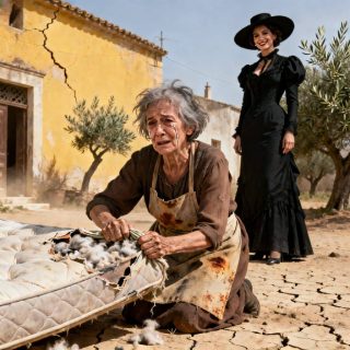 A mulher rica deu à empregada um “colchão velho”… o enchimento era feito de notas de banco puras…