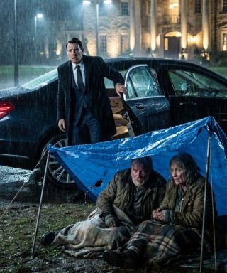 Un millonario regresó a la casa que había comprado para sus padres, sólo para encontrarlos sin hogar bajo la lluvia.