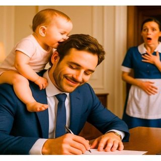 EMPLEADA LLEVÓ A SU HIJA ESCONDIDA AL TRABAJO… Y SE HELÓ AL ENTRAR AL CUARTO DEL PATRÓN…