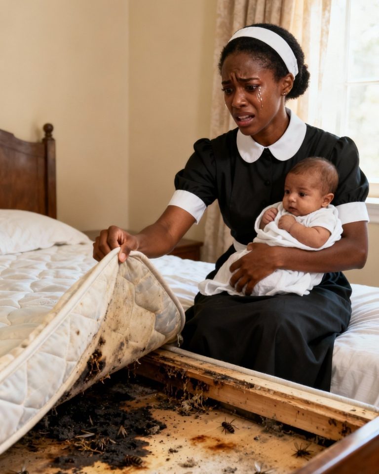 O bebê do milionário não parava de chorar na cama, até que uma pobre empregada negra fez o impensável.