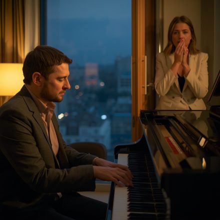 Un padre soltero y cuidador toca el piano con una niña ciega, sin saber que su madre, la presidenta de la empresa, está parada en la puerta.