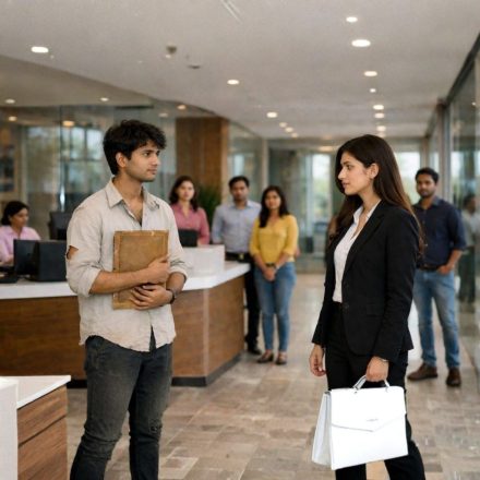 Um rapaz com roupas esfarrapadas veio candidatar-se a um emprego… e a filha do presidente fez algo que deixou todo o prédio estupefato.