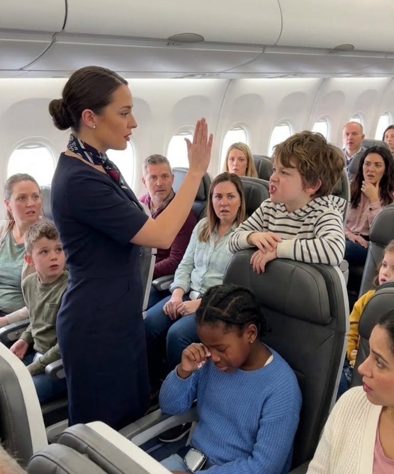 Un niño pateó repetidamente el asiento de una niña negra en un avión, y cuando la azafata intervino, la madre culpó a la niña. Lo que la aerolínea hizo a continuación los impactó…