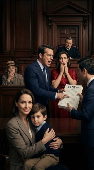 El día que mi esposo se quedó con todo en el divorcio y le di las gracias delante de su nueva novia y su madre: Mi esposo exigió el divorcio para poder casarse con su amante. “Me quedo con la casa y el negocio”, sonrió. “Tú quédate con el niño”. Acepté entregarlo todo. Creyó haber ganado. Pero no había leído la página 47. En cuanto el juez firmó los papeles, su sonrisa se desvaneció.