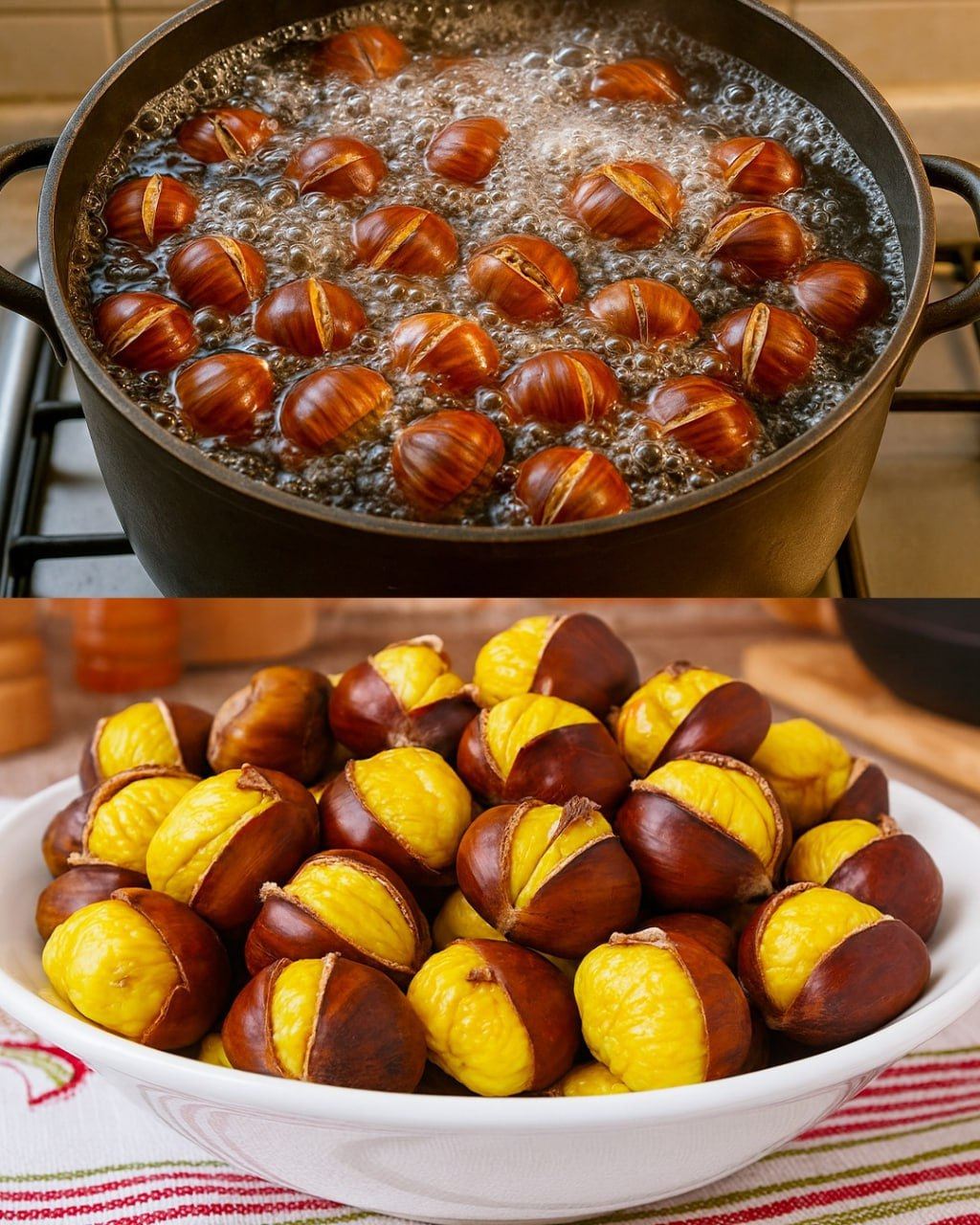 Cómo cocinar castañas cocidas: una receta sencilla y sabrosa.