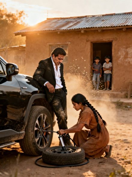 A estrada de terra parecia engolir o horizonte.