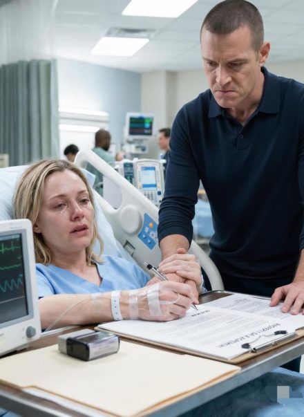 Desde su cama de hospital, mientras los tubos silbaban, mi marido me apretó la mano y susurró: “Vende la casa… o no sobrevivirás”.