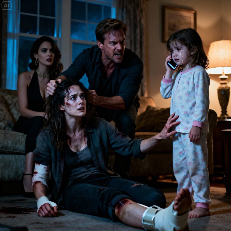 Quando meu marido me puxou pelos cabelos e quebrou minha perna, fiz um sinal para minha filha de 4 anos. Ela discou o número secreto: “Vovô, parece que a mamãe vai morrer!”