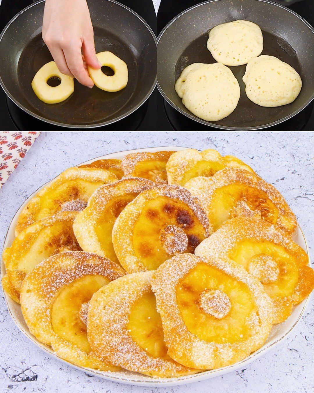 Tortinhas de maçã fritas na frigideira, prontas em 5 minutos: melhores que panquecas!