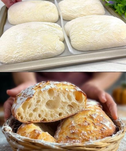Pão italiano simples sem sovar