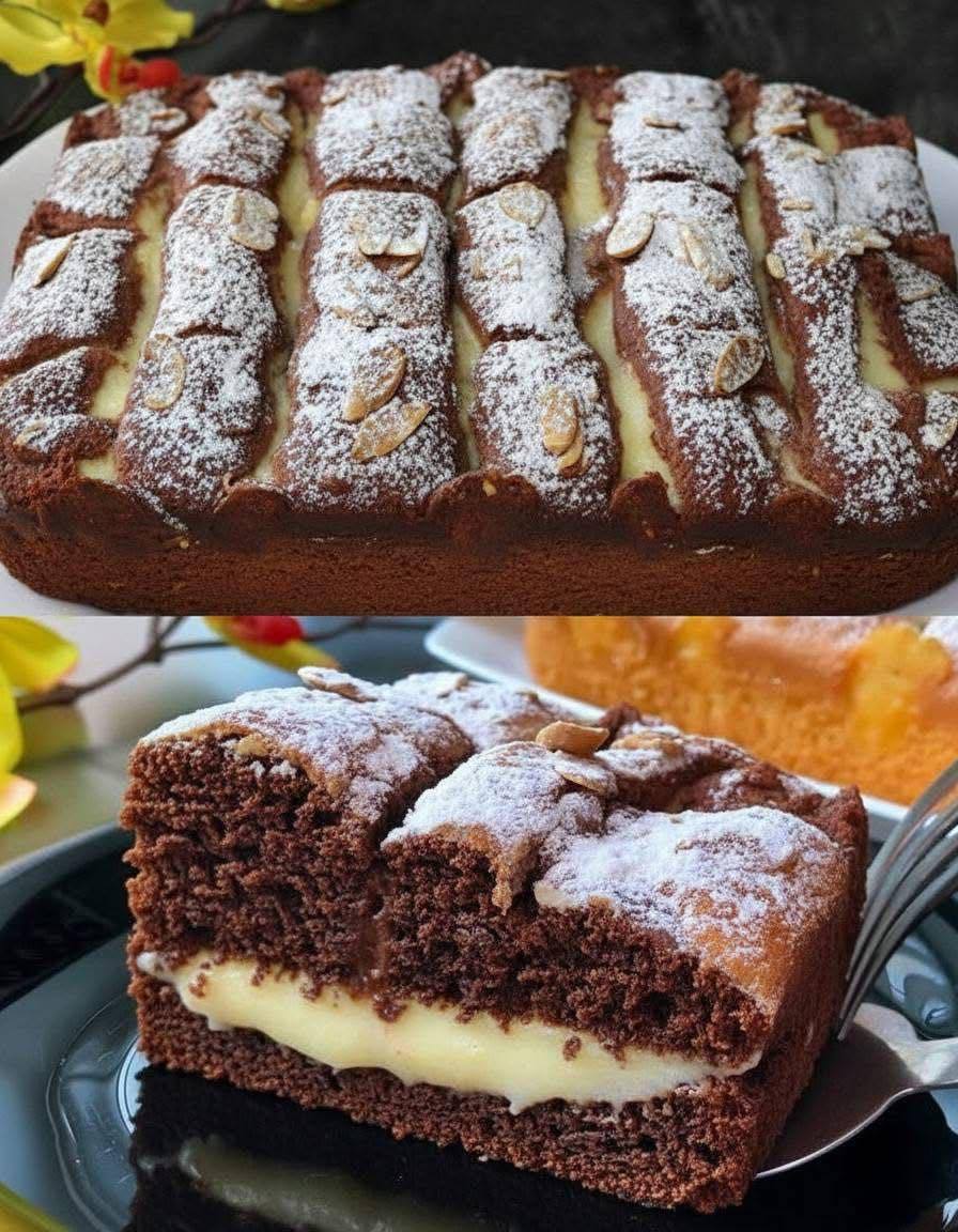 Pastel de chocolate con crema de vainilla Ingredientes