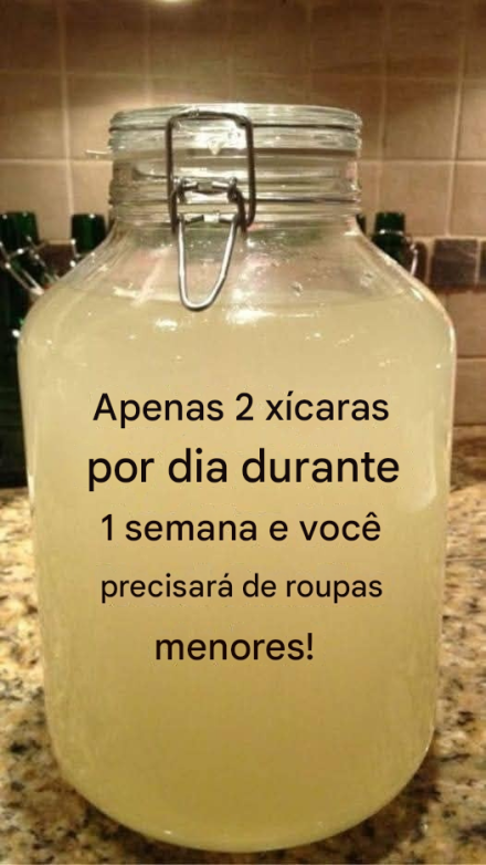 Apenas 2 xícaras por dia durante 1 semana e você precisará de roupas menores.