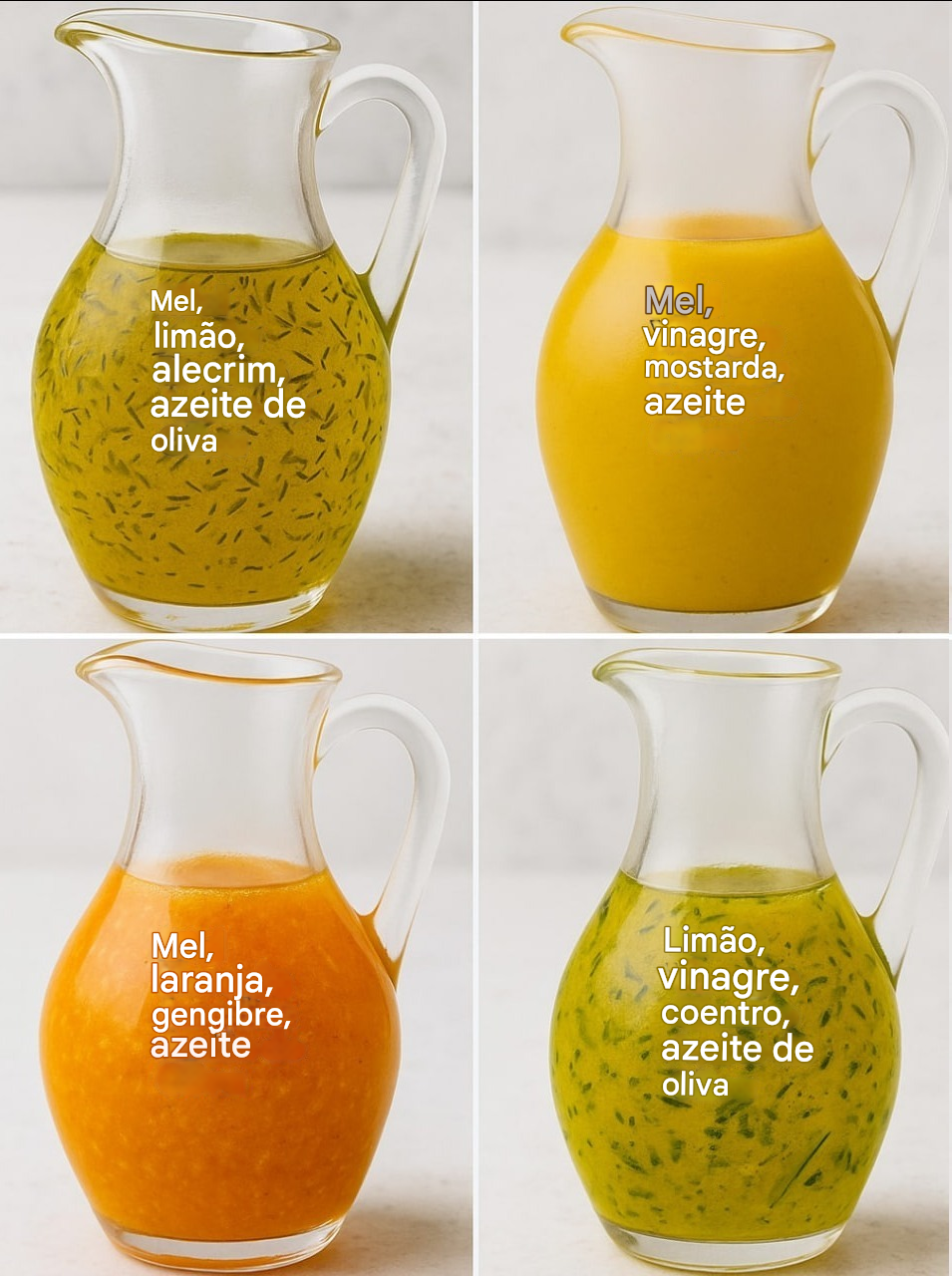 Ideias de vinagrete para suas saladas