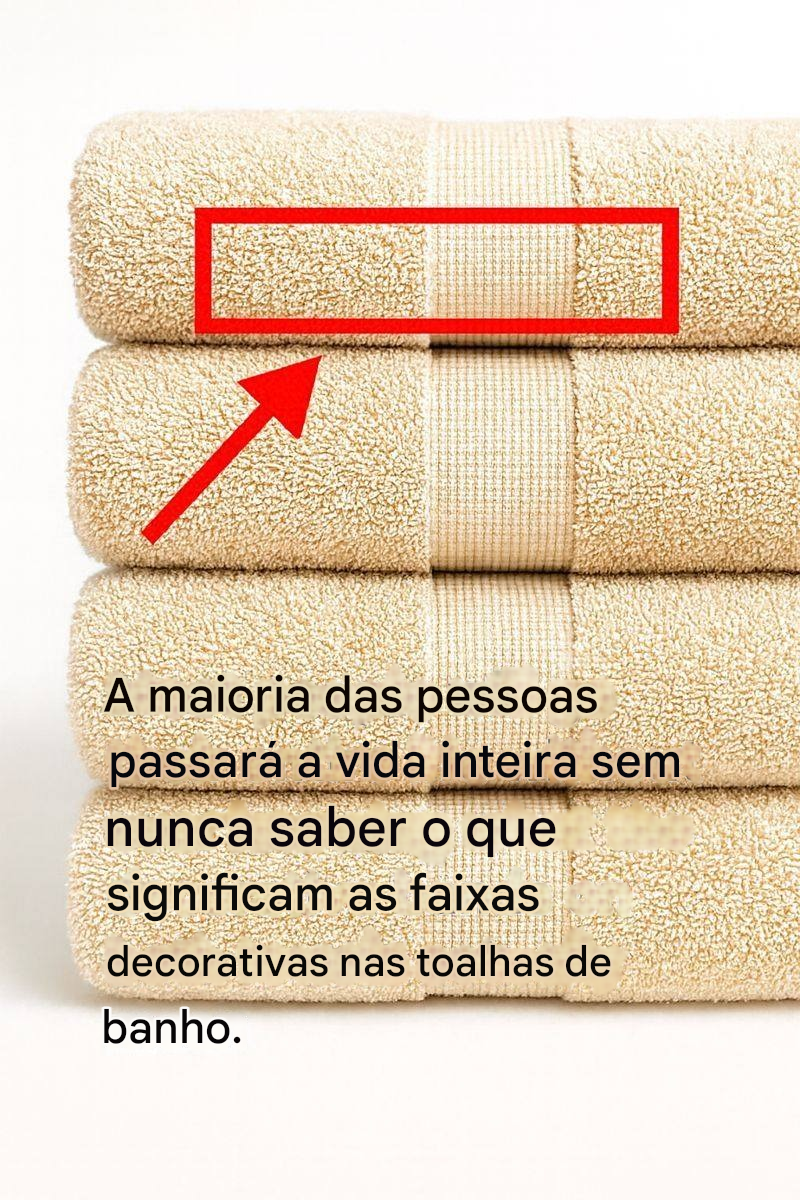 A maioria das pessoas passará a vida inteira sem nunca saber o que significam as faixas decorativas nas toalhas de banho.