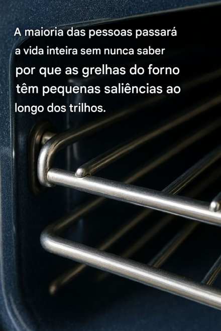 A maioria das pessoas passará a vida inteira sem nunca saber por que as grelhas do forno têm pequenas saliências ao longo dos trilhos.