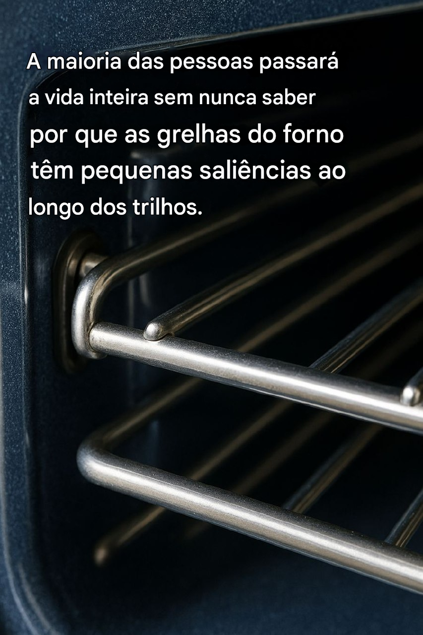A maioria das pessoas passará a vida inteira sem nunca saber por que as grelhas do forno têm pequenas saliências ao longo dos trilhos.