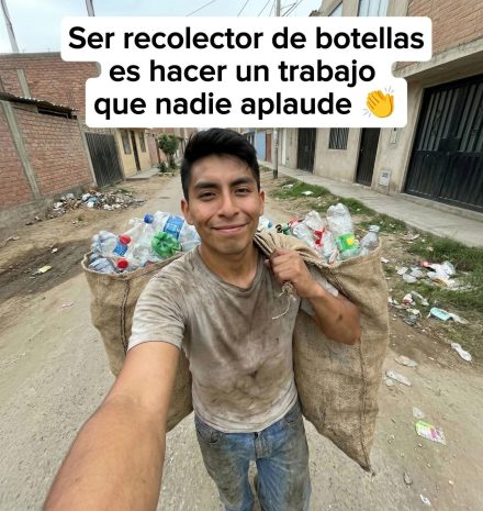 Recolha garrafas, mas caminhe de cabeça erguida.♻️🤍