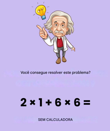 Uma em cada dez pessoas consegue fazer esse cálculo sem calculadora… você se atreve a aceitar o desafio?